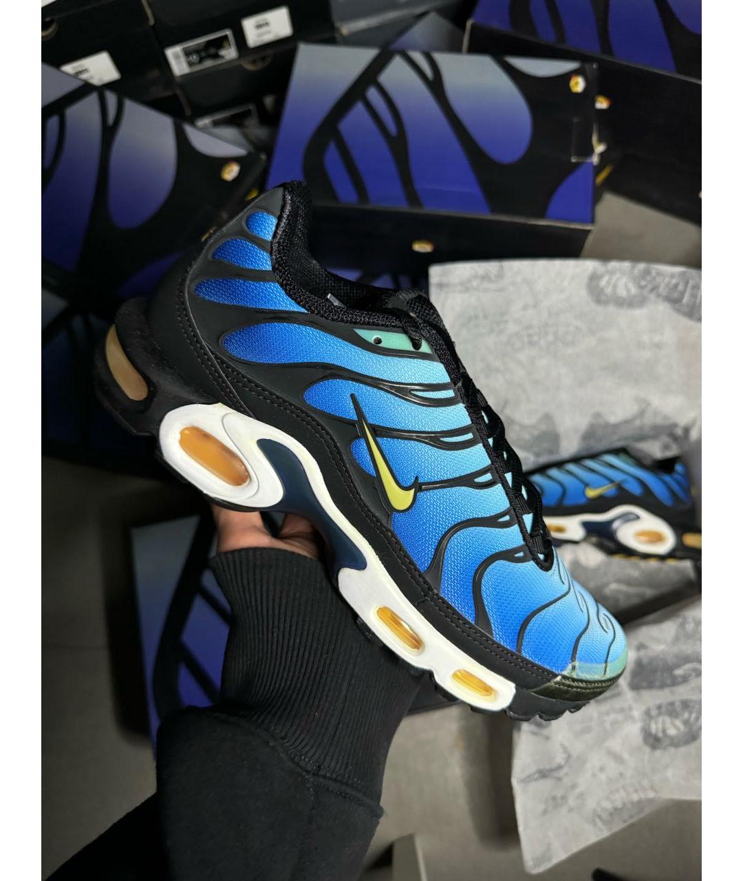 NIKE Синие текстильные низкие кроссовки / кеды, фото 3