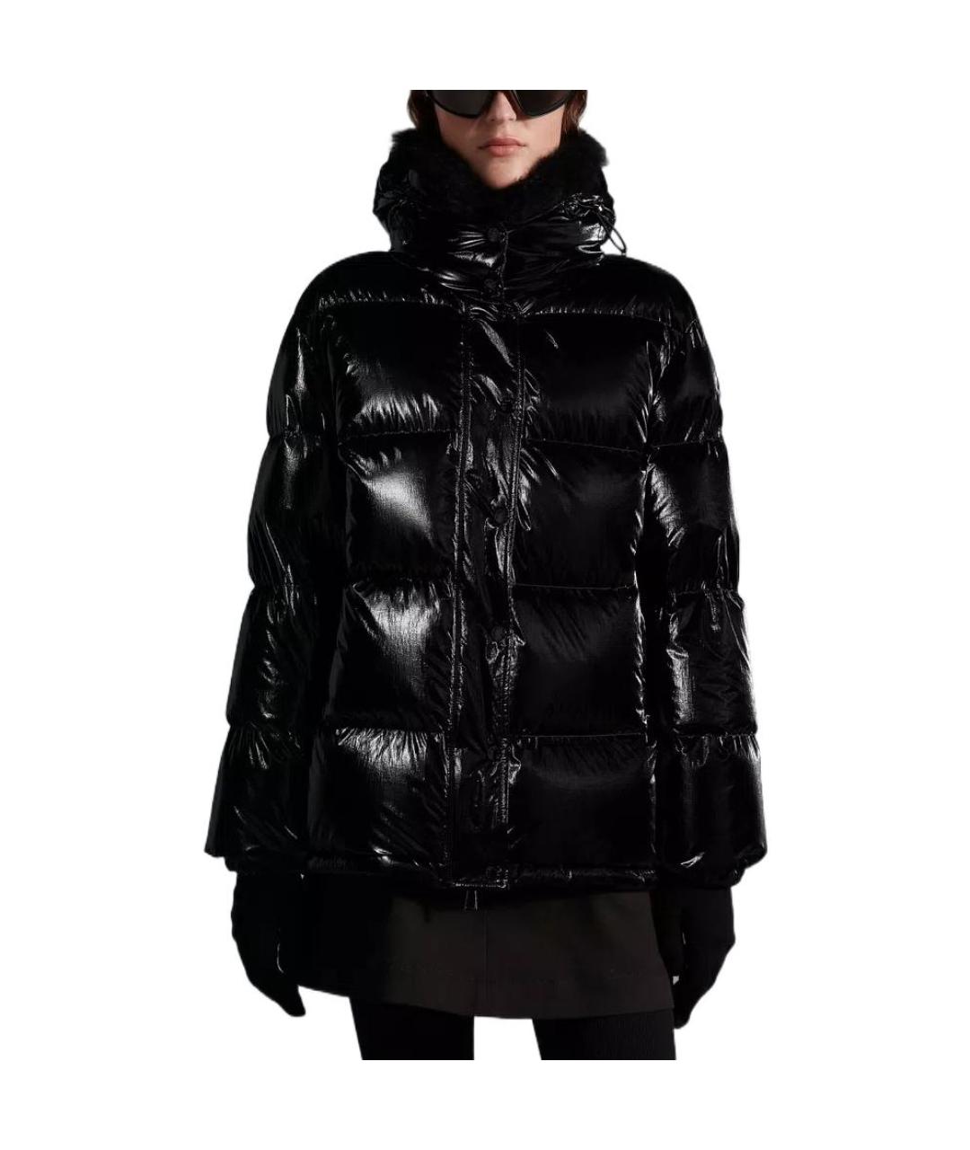 MONCLER Черная полиамидовая куртка, фото 3