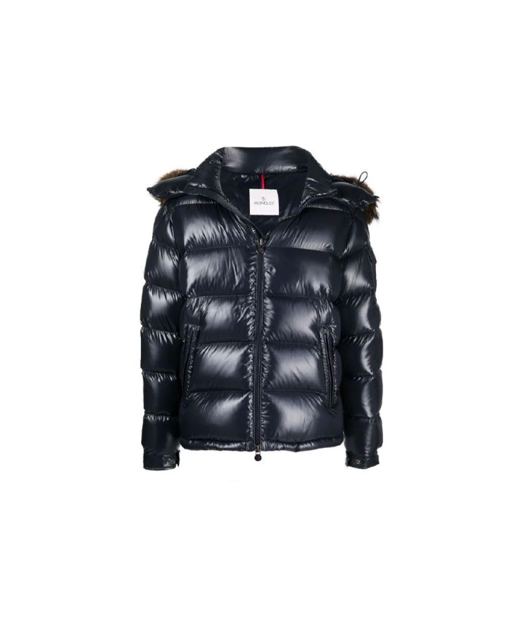 MONCLER Синий пуховик, фото 1