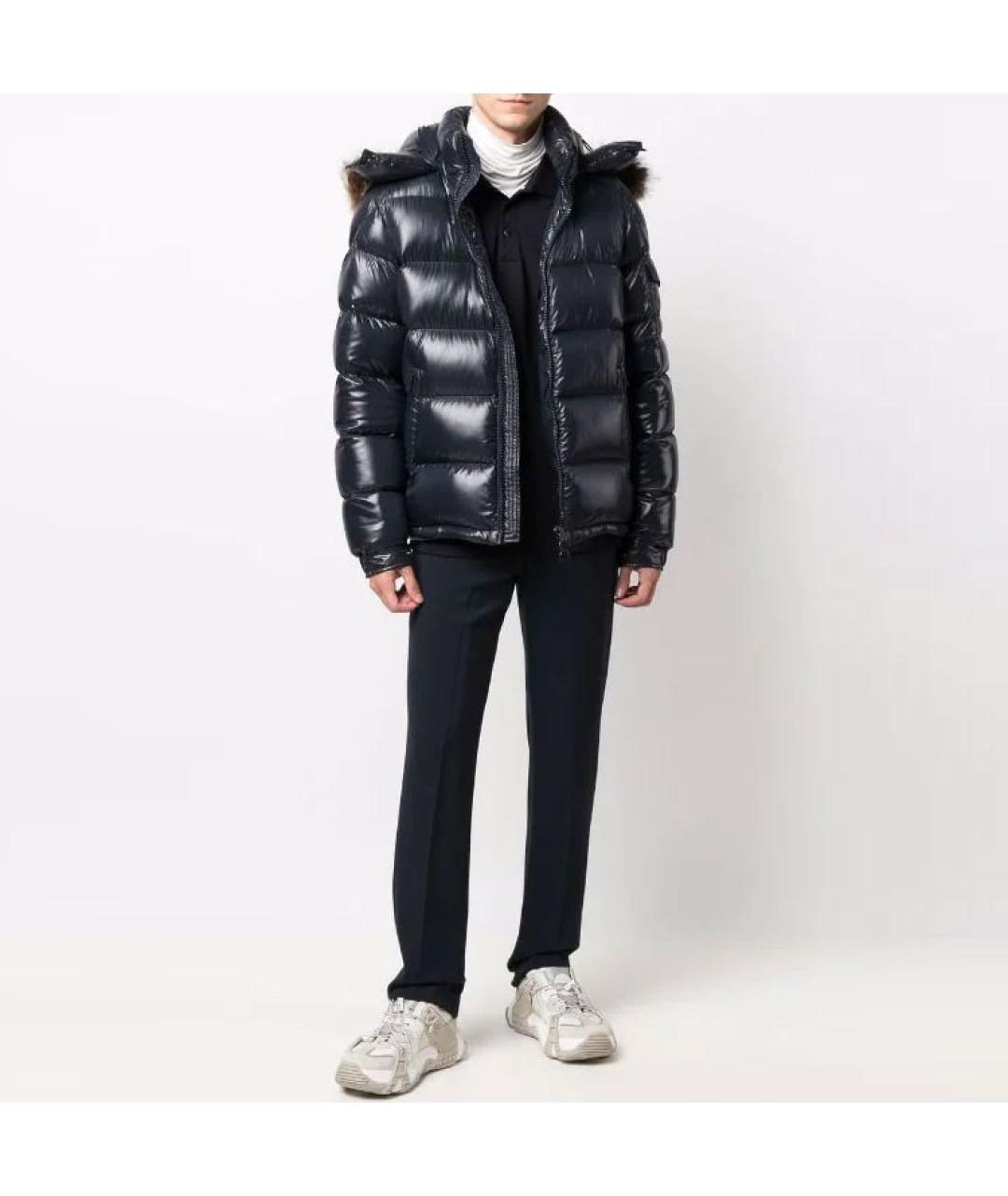 MONCLER Синий пуховик, фото 2