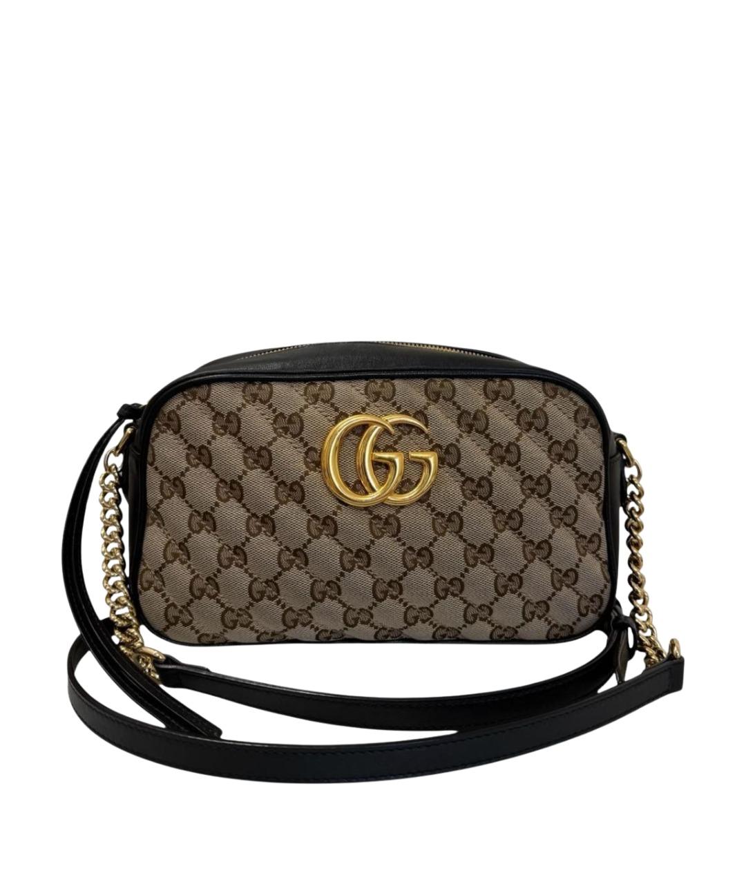 GUCCI Черная кожаная сумка через плечо, фото 1