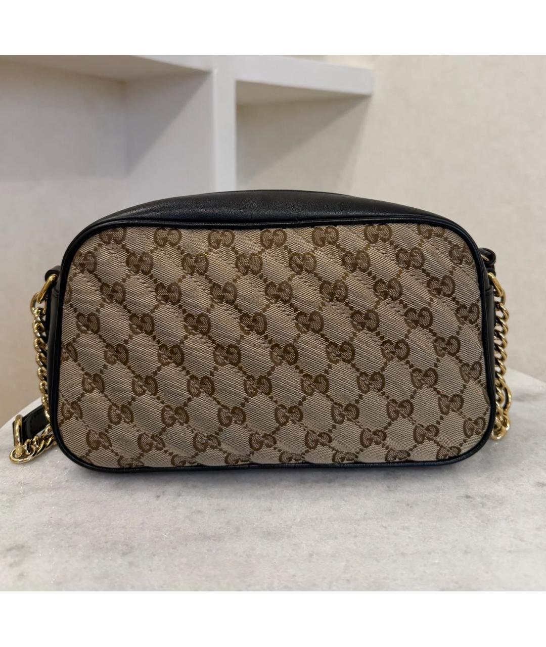 GUCCI Черная кожаная сумка через плечо, фото 4