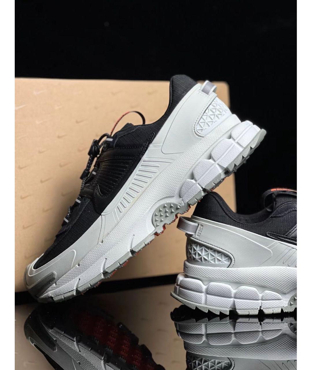 NIKE Черные текстильные низкие кроссовки / кеды, фото 4