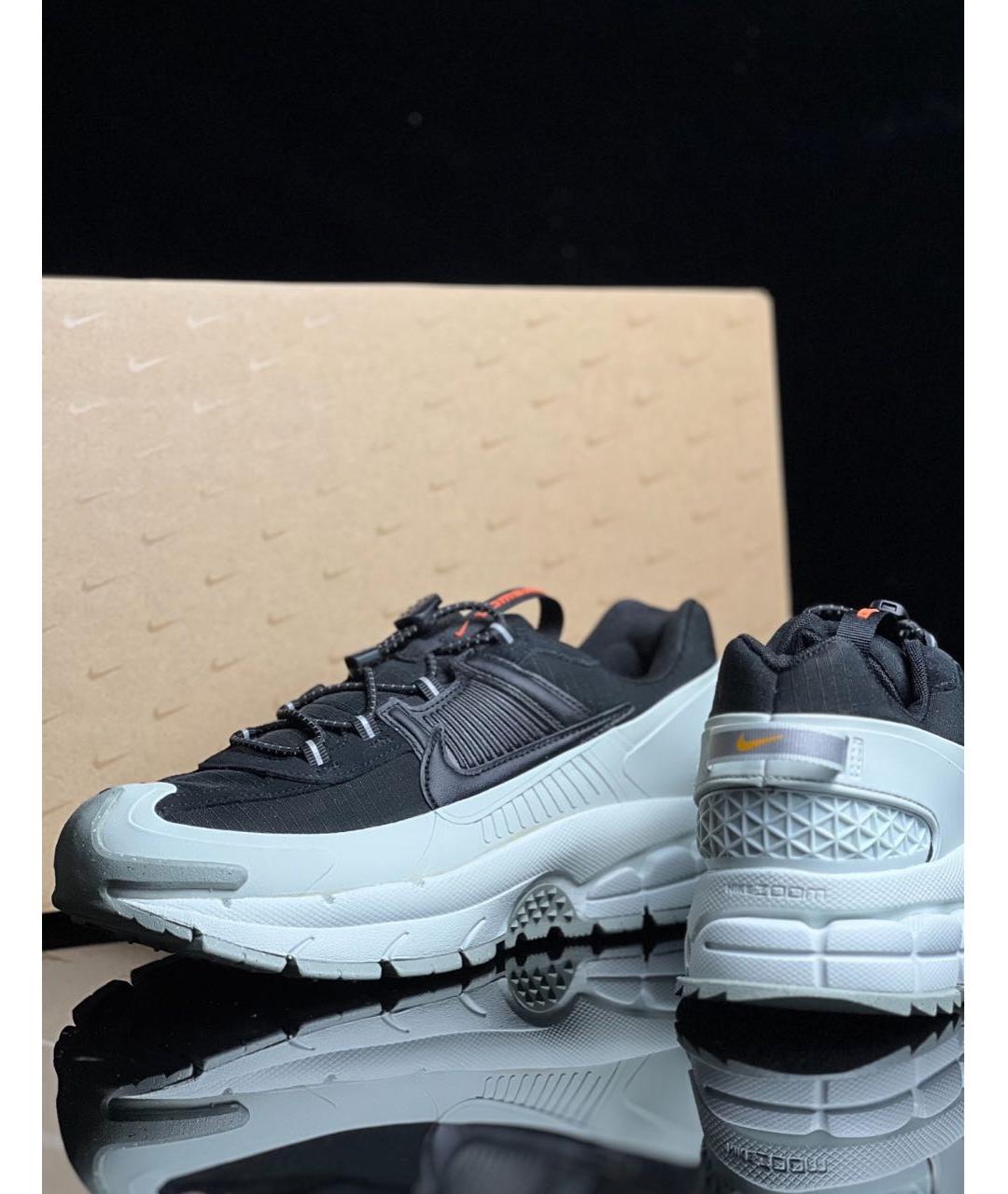 NIKE Черные текстильные низкие кроссовки / кеды, фото 5