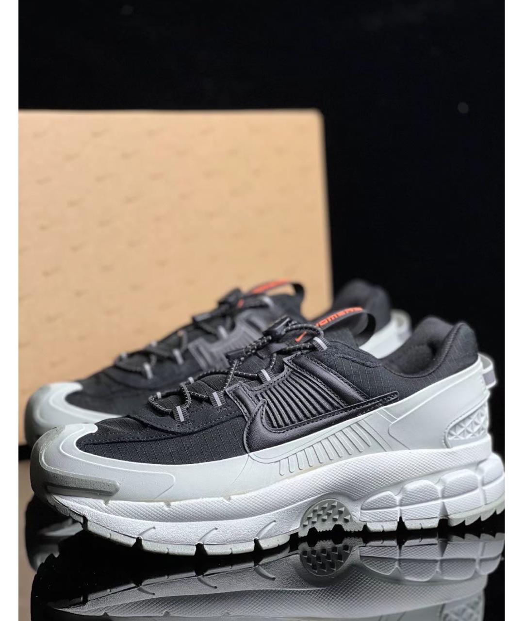 NIKE Черные текстильные низкие кроссовки / кеды, фото 3