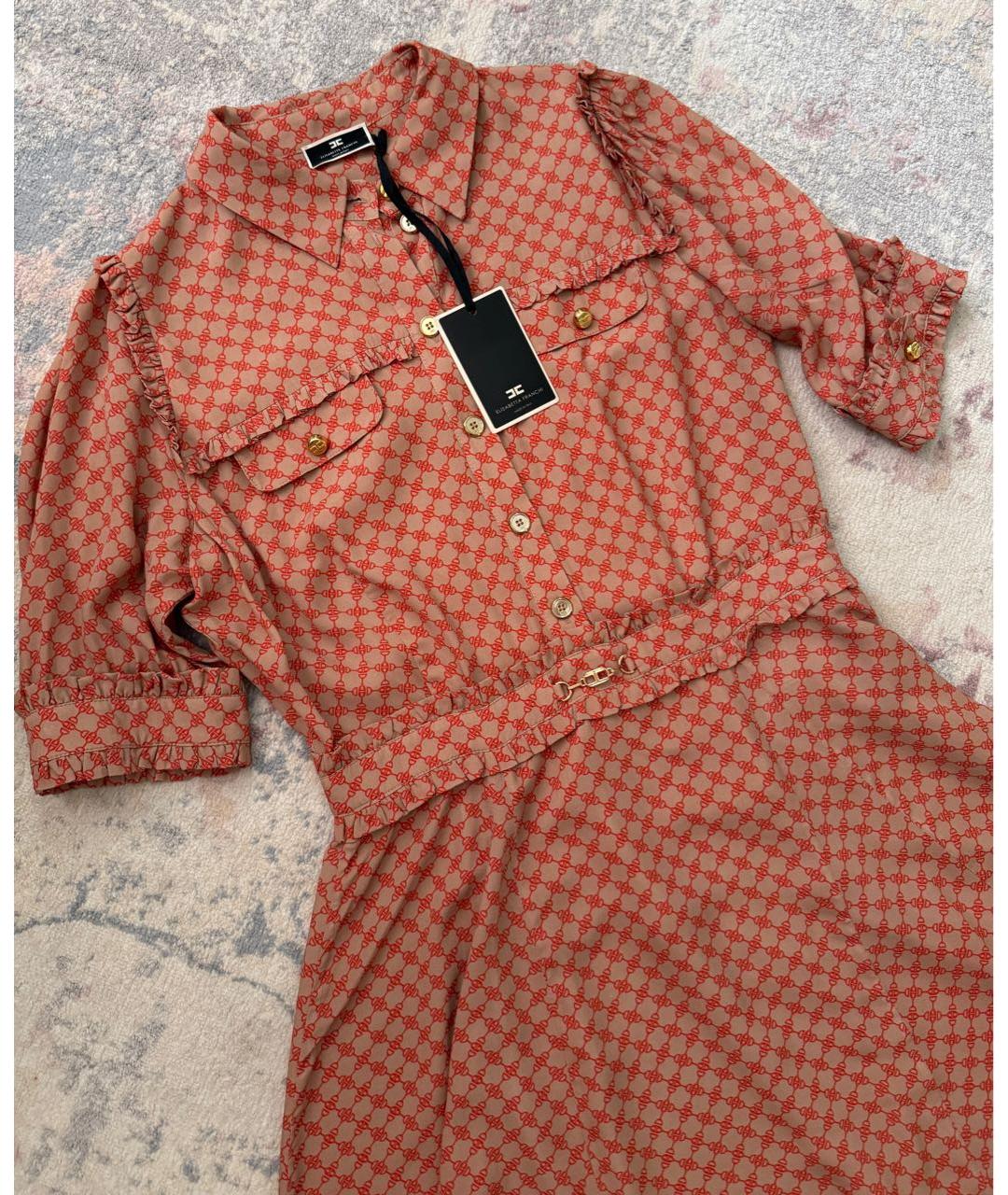 ELISABETTA FRANCHI Мульти вискозное повседневное платье, фото 4