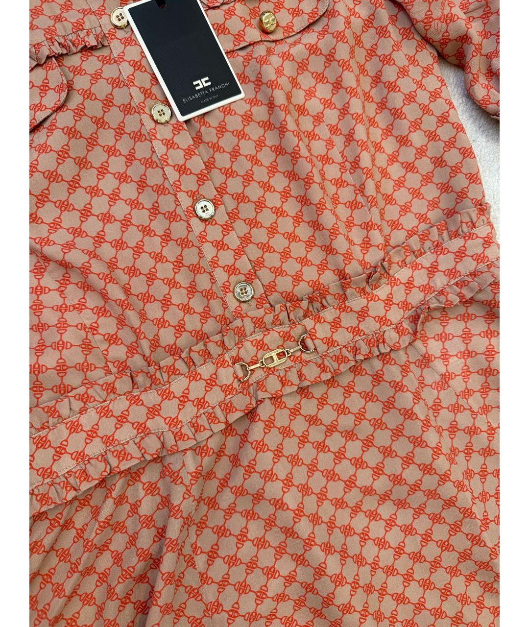 ELISABETTA FRANCHI Мульти вискозное повседневное платье, фото 6