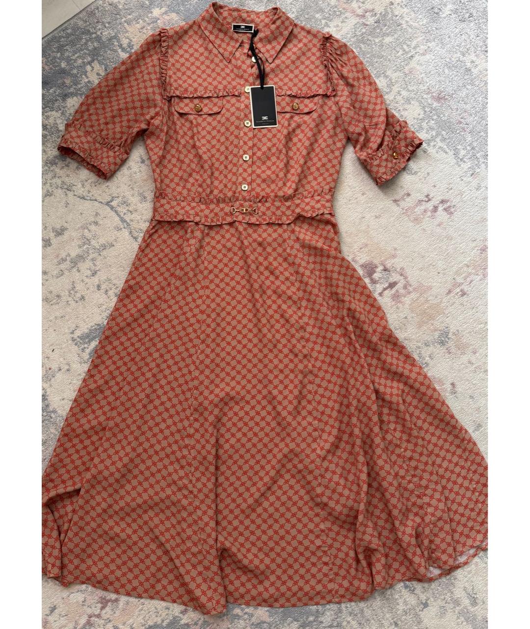 ELISABETTA FRANCHI Мульти вискозное повседневное платье, фото 3