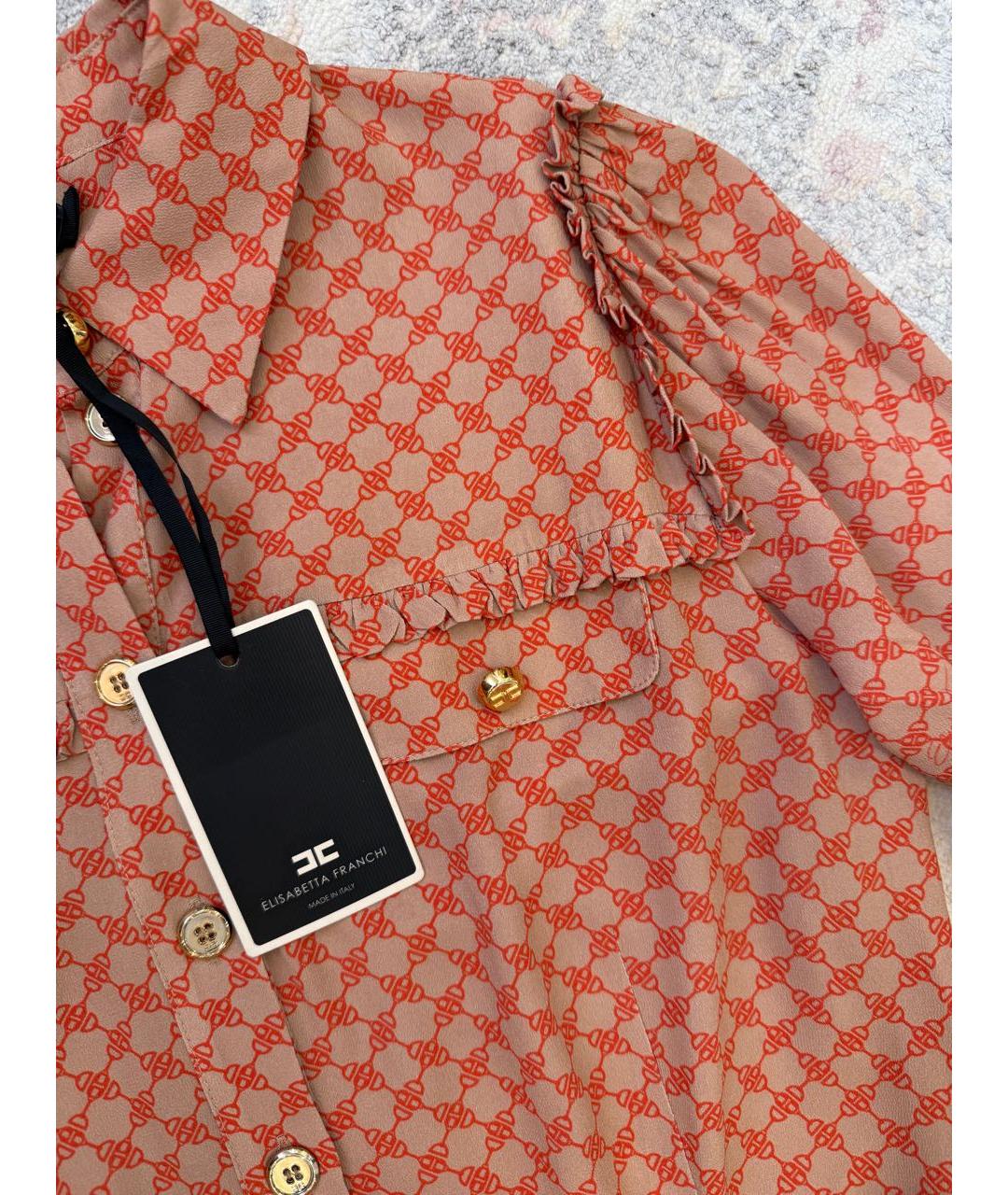 ELISABETTA FRANCHI Мульти вискозное повседневное платье, фото 5