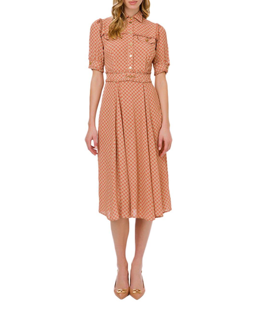 ELISABETTA FRANCHI Мульти вискозное повседневное платье, фото 2