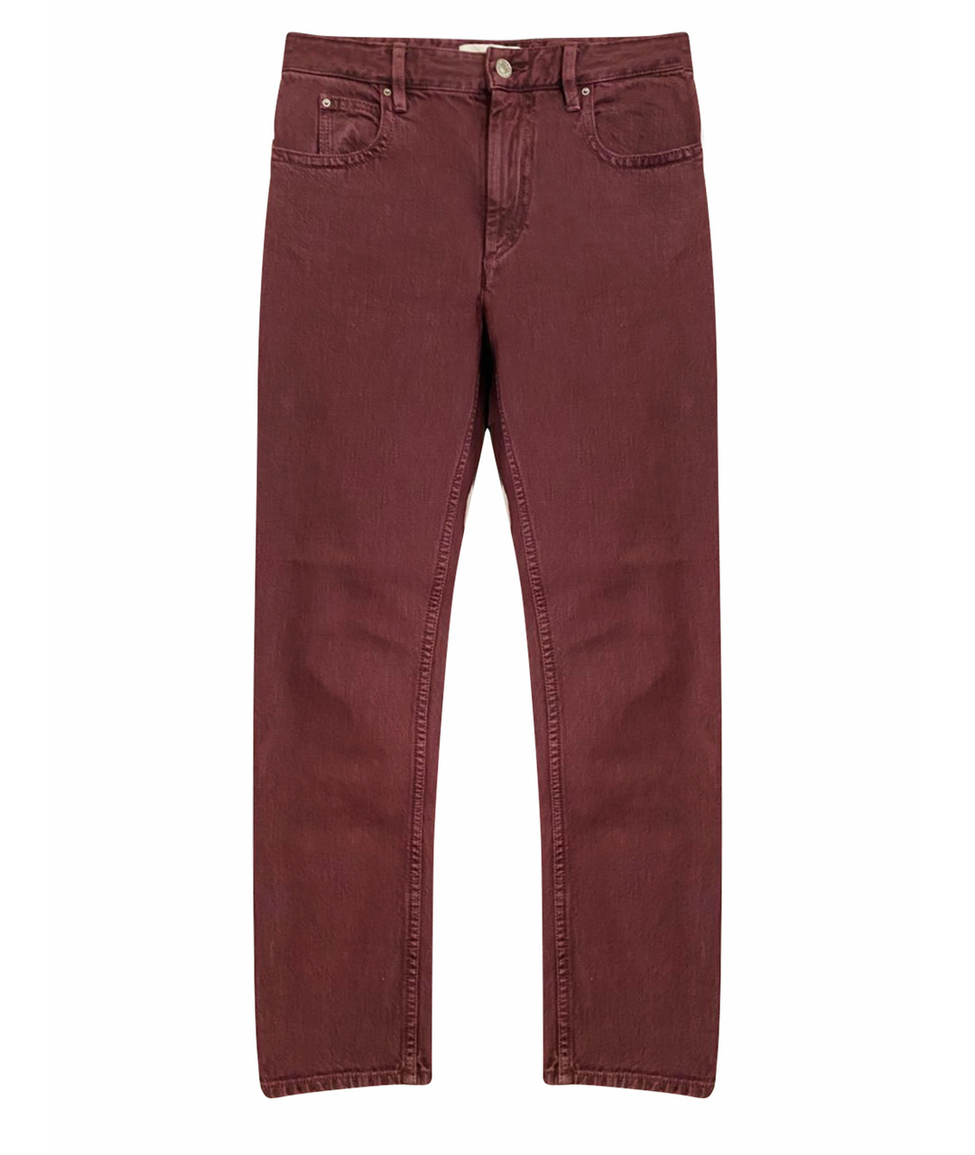 ISABEL MARANT ETOILE Бордовые хлопковые прямые джинсы, фото 1