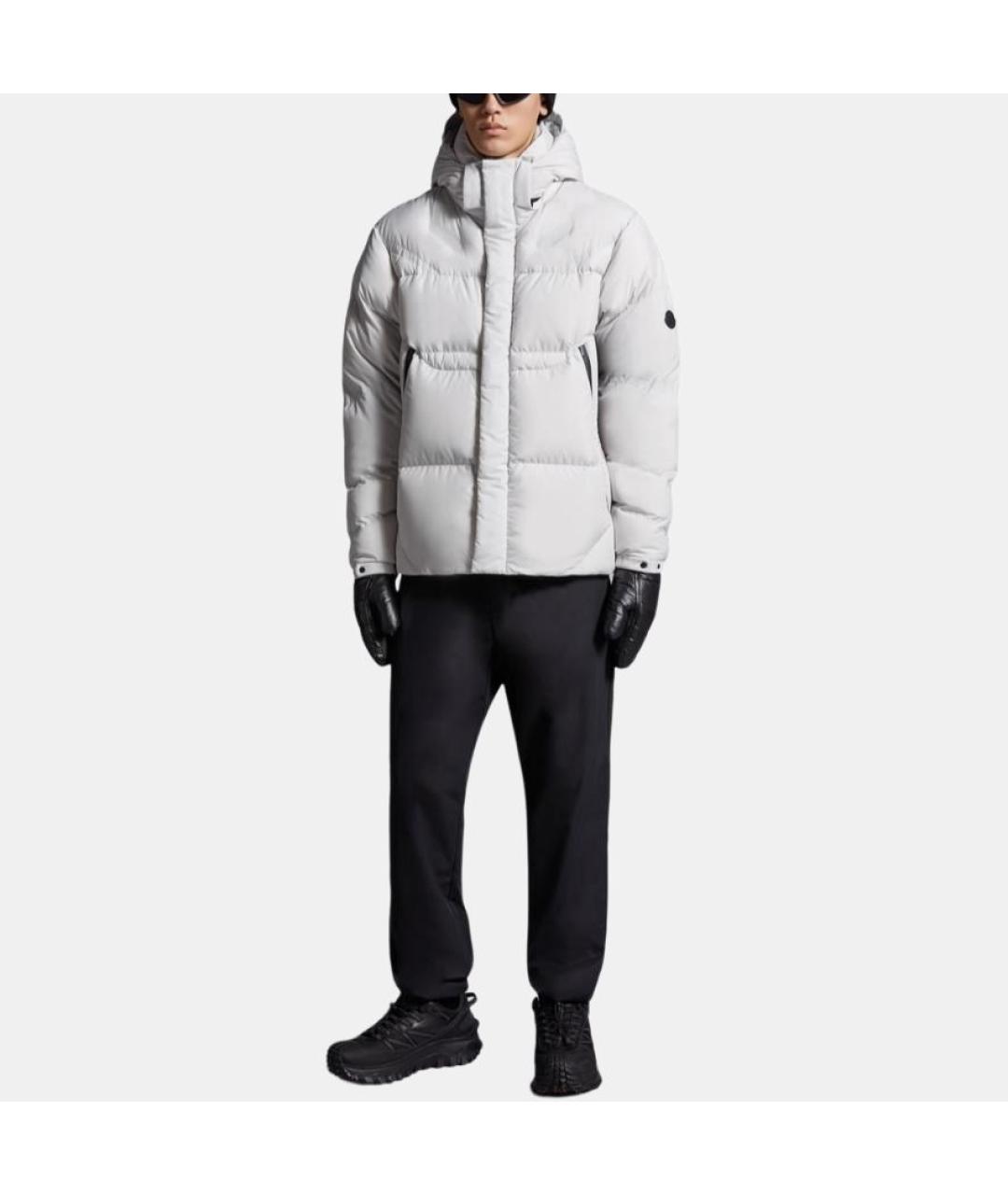 MONCLER Серый пуховик, фото 3