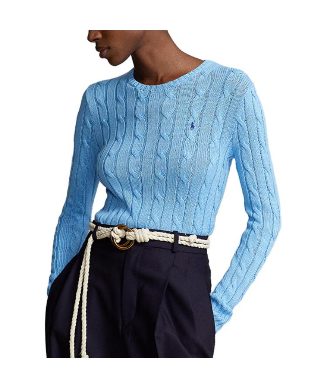 POLO RALPH LAUREN Синий хлопковый джемпер / свитер, фото 2