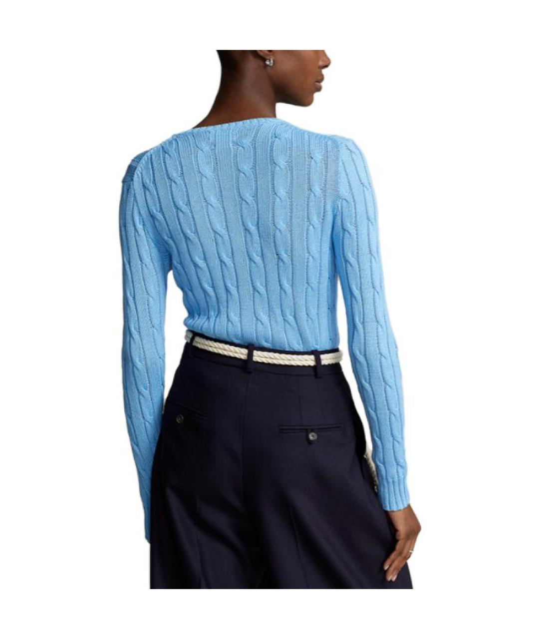 POLO RALPH LAUREN Синий хлопковый джемпер / свитер, фото 3