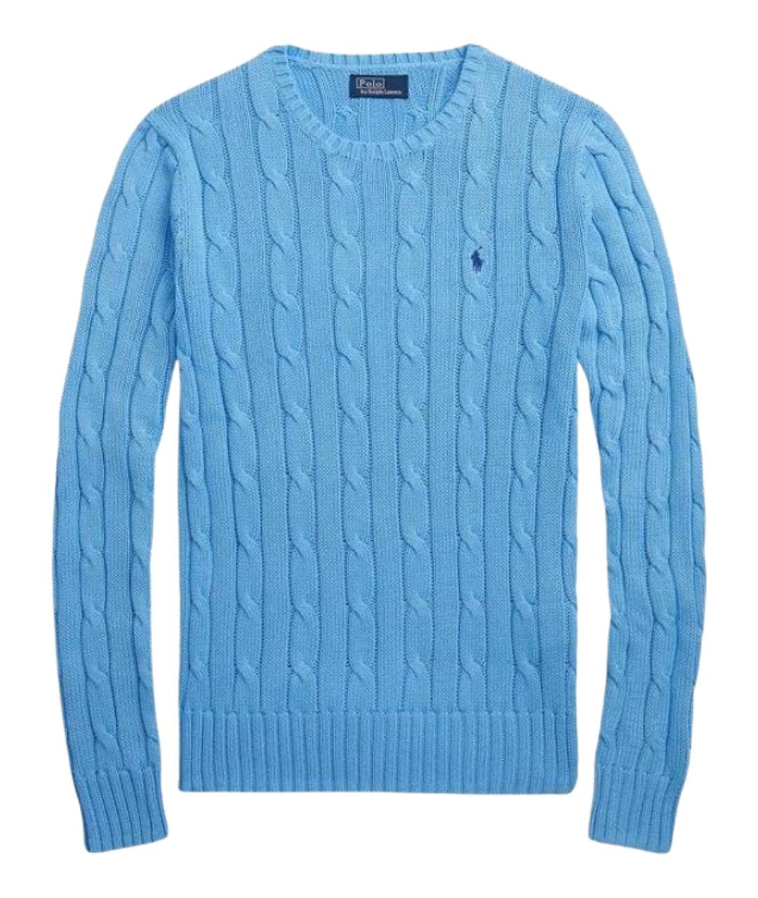 POLO RALPH LAUREN Синий хлопковый джемпер / свитер, фото 1