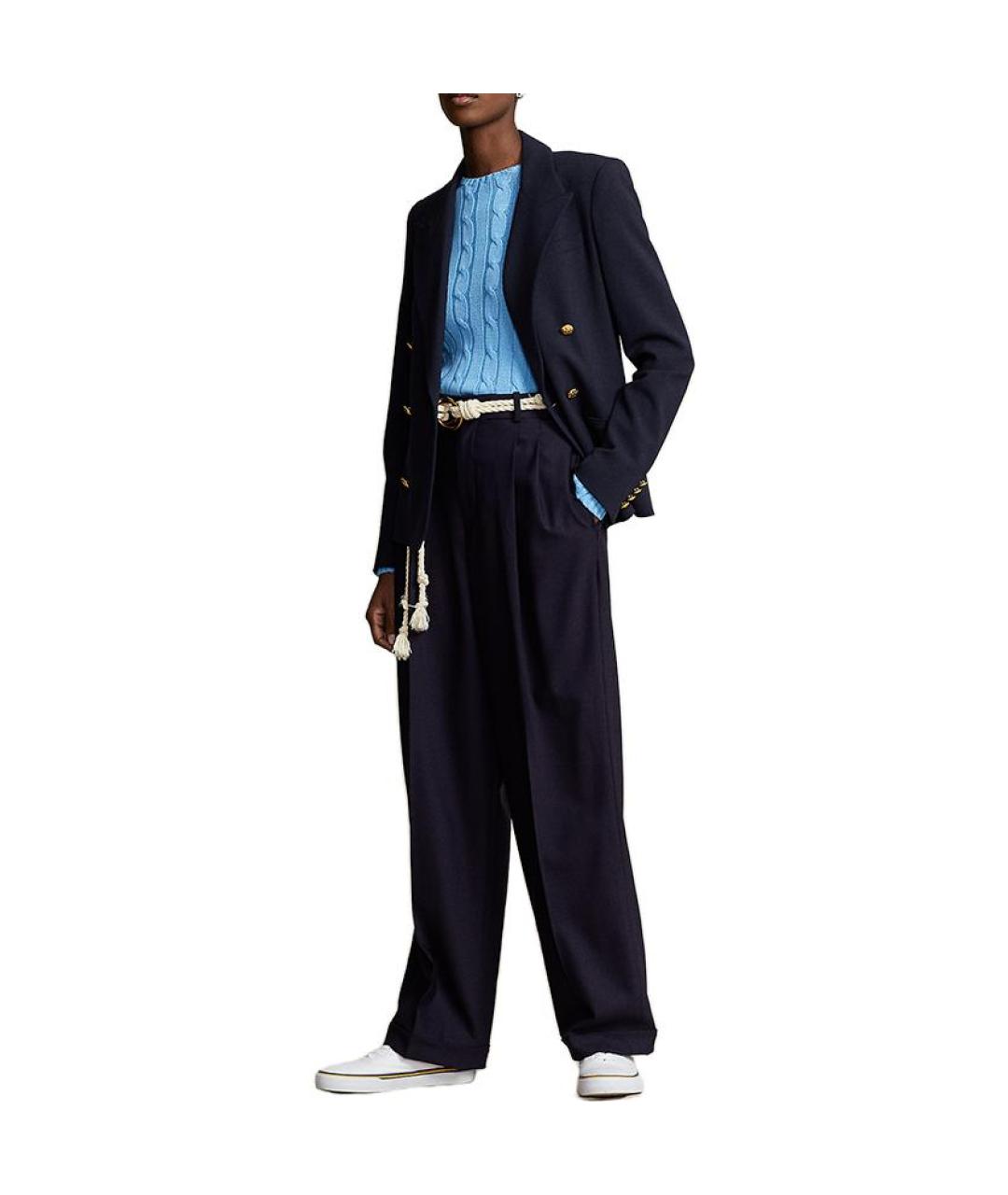 POLO RALPH LAUREN Синий хлопковый джемпер / свитер, фото 4