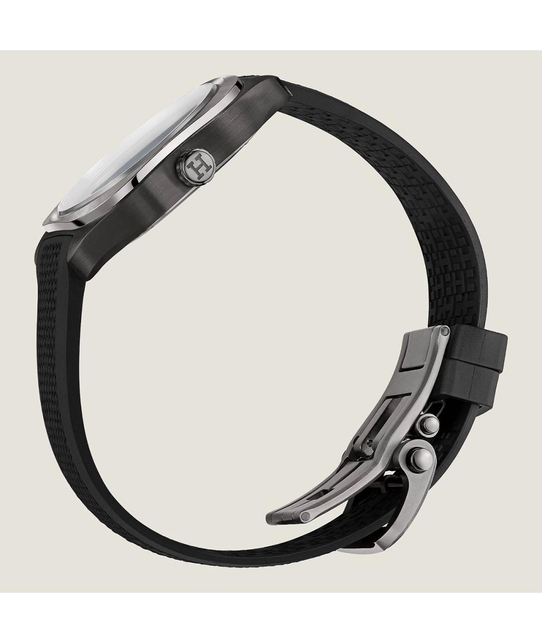 HERMES Черные титановые часы, фото 5