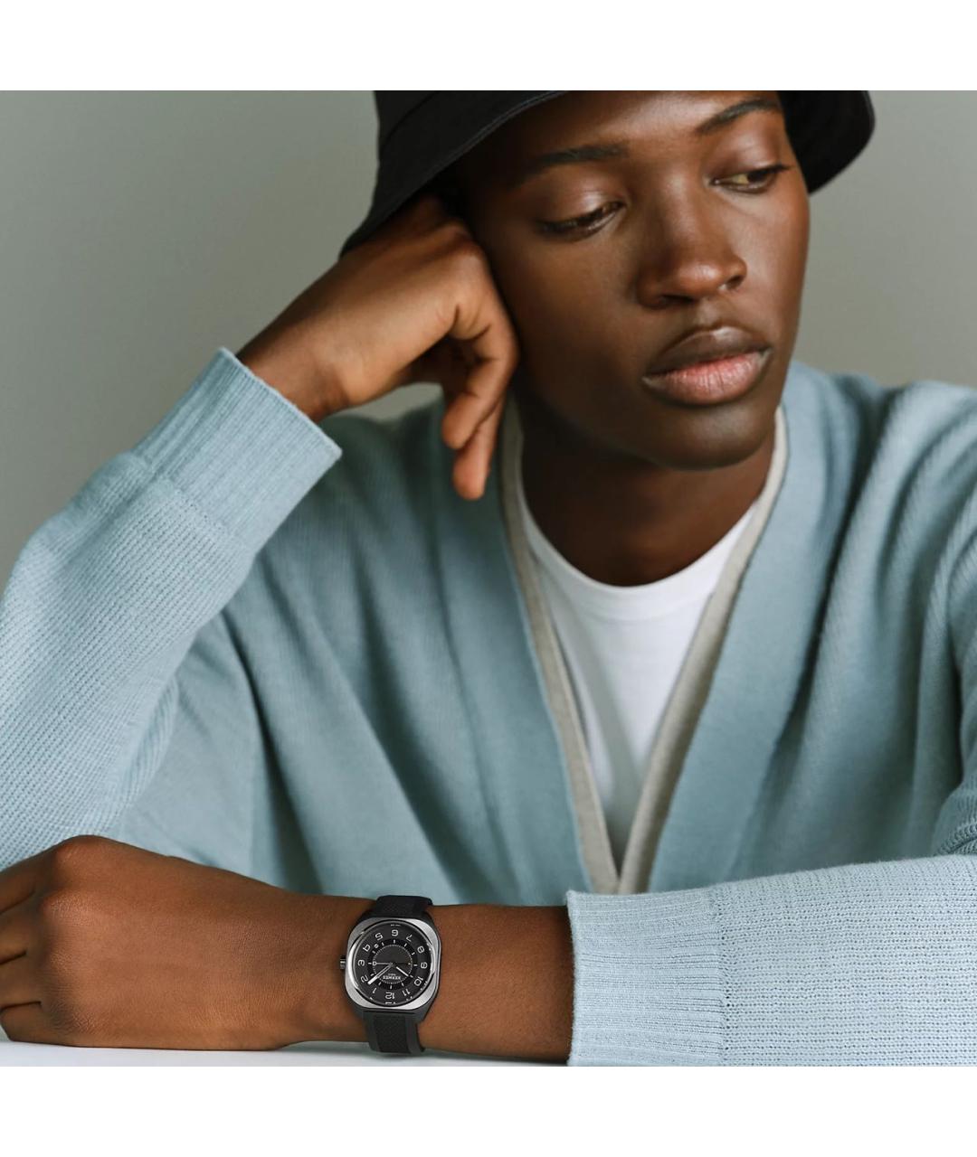 HERMES Черные титановые часы, фото 2