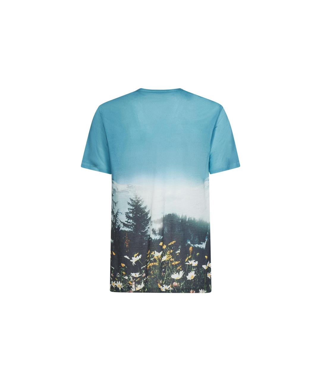 JIL SANDER Синяя хлопковая футболка, фото 2