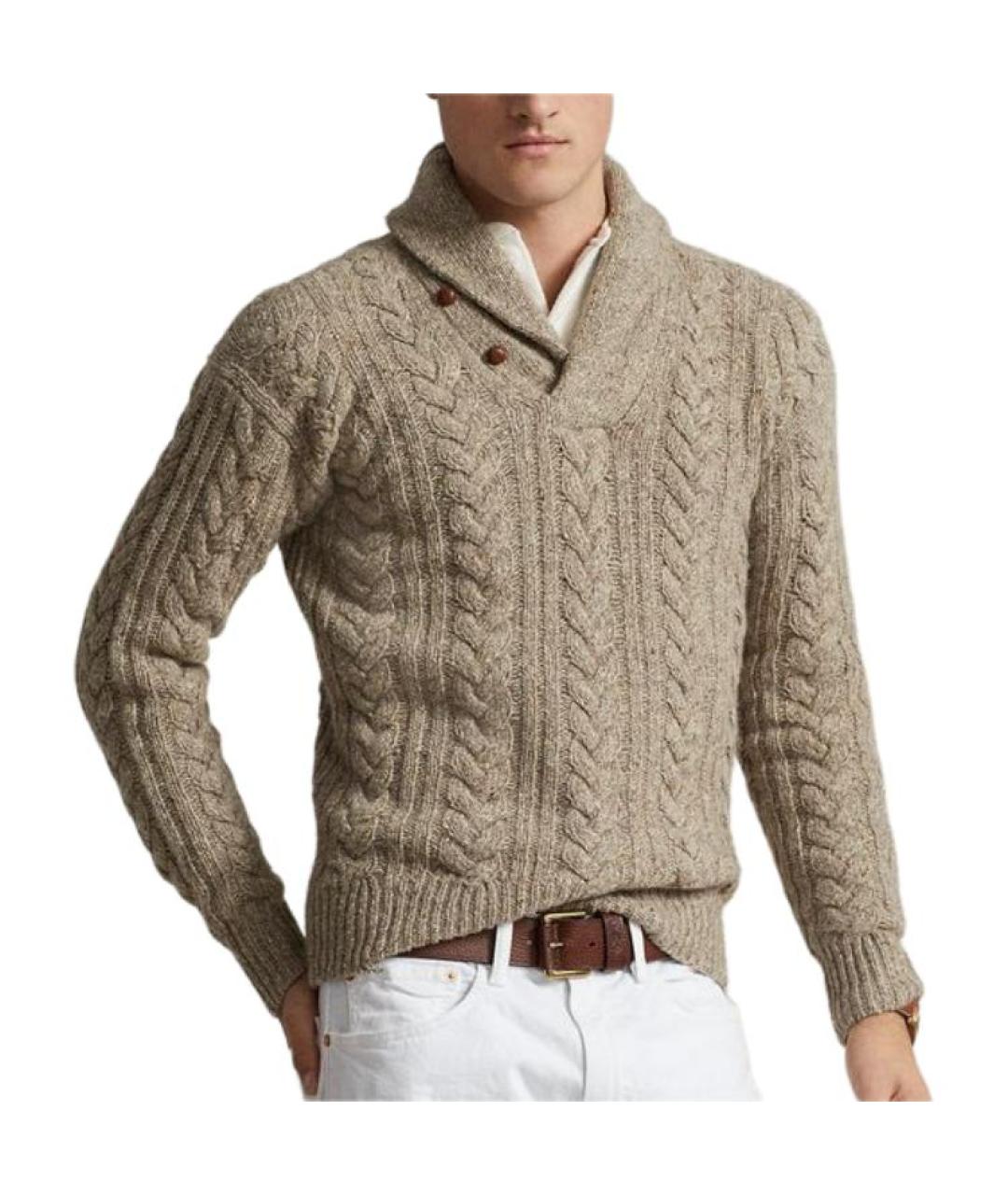 POLO RALPH LAUREN Бежевый джемпер / свитер, фото 4