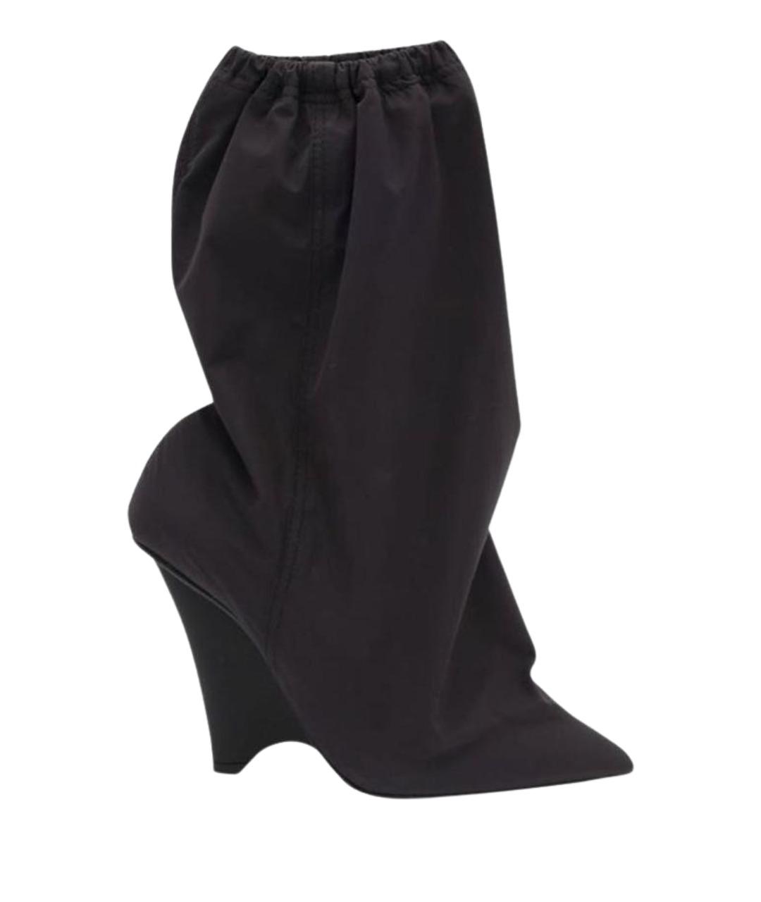 YEEZY Черные бархатные ботильоны, фото 1