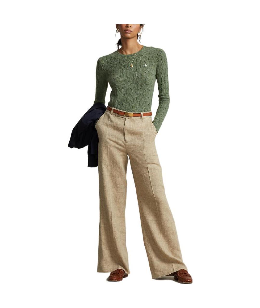 POLO RALPH LAUREN Зеленый джемпер / свитер, фото 2