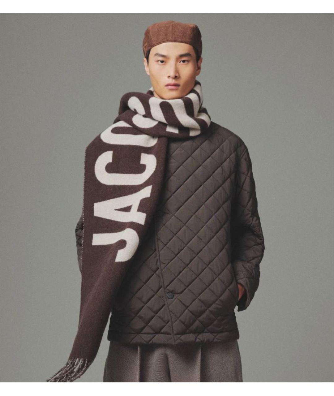 JACQUEMUS Коричневый шерстяной шарф, фото 4