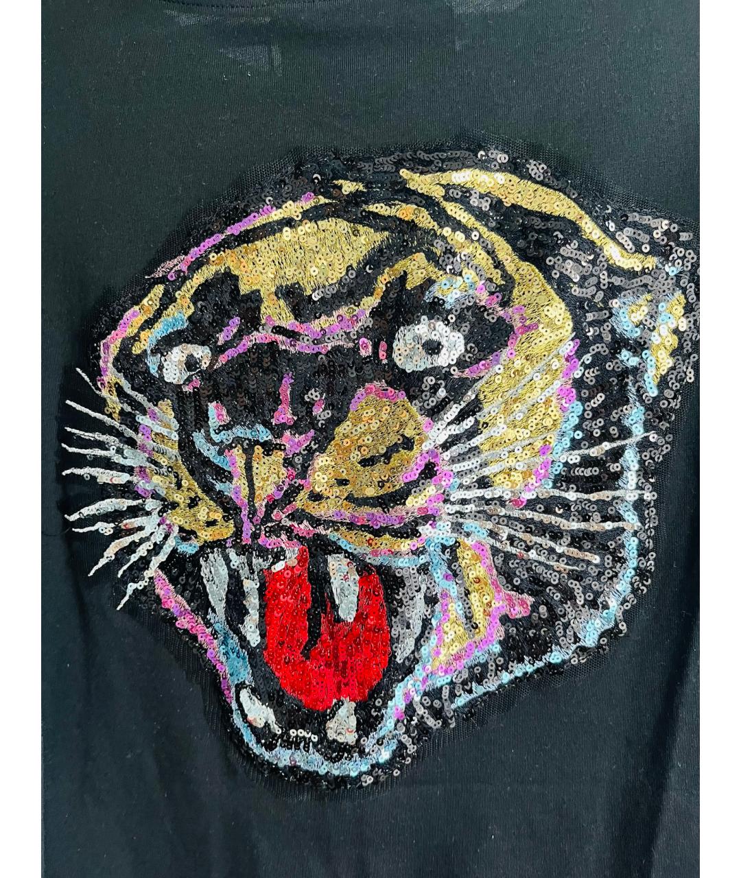 GUCCI Черная хлопковая футболка, фото 2