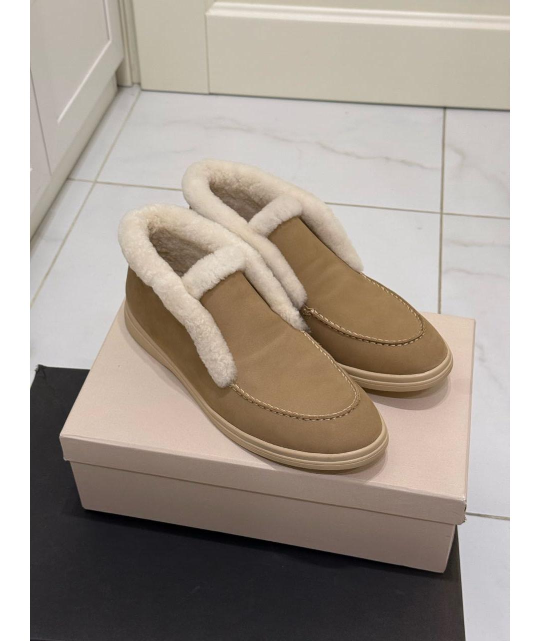12 STOREEZ Бежевые замшевые лоферы, фото 2