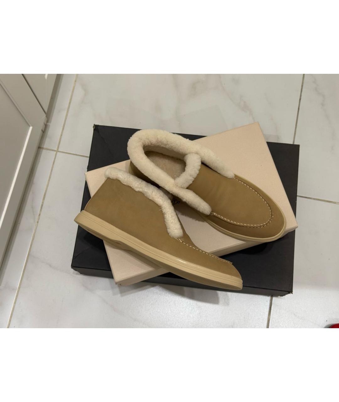 12 STOREEZ Бежевые замшевые лоферы, фото 5