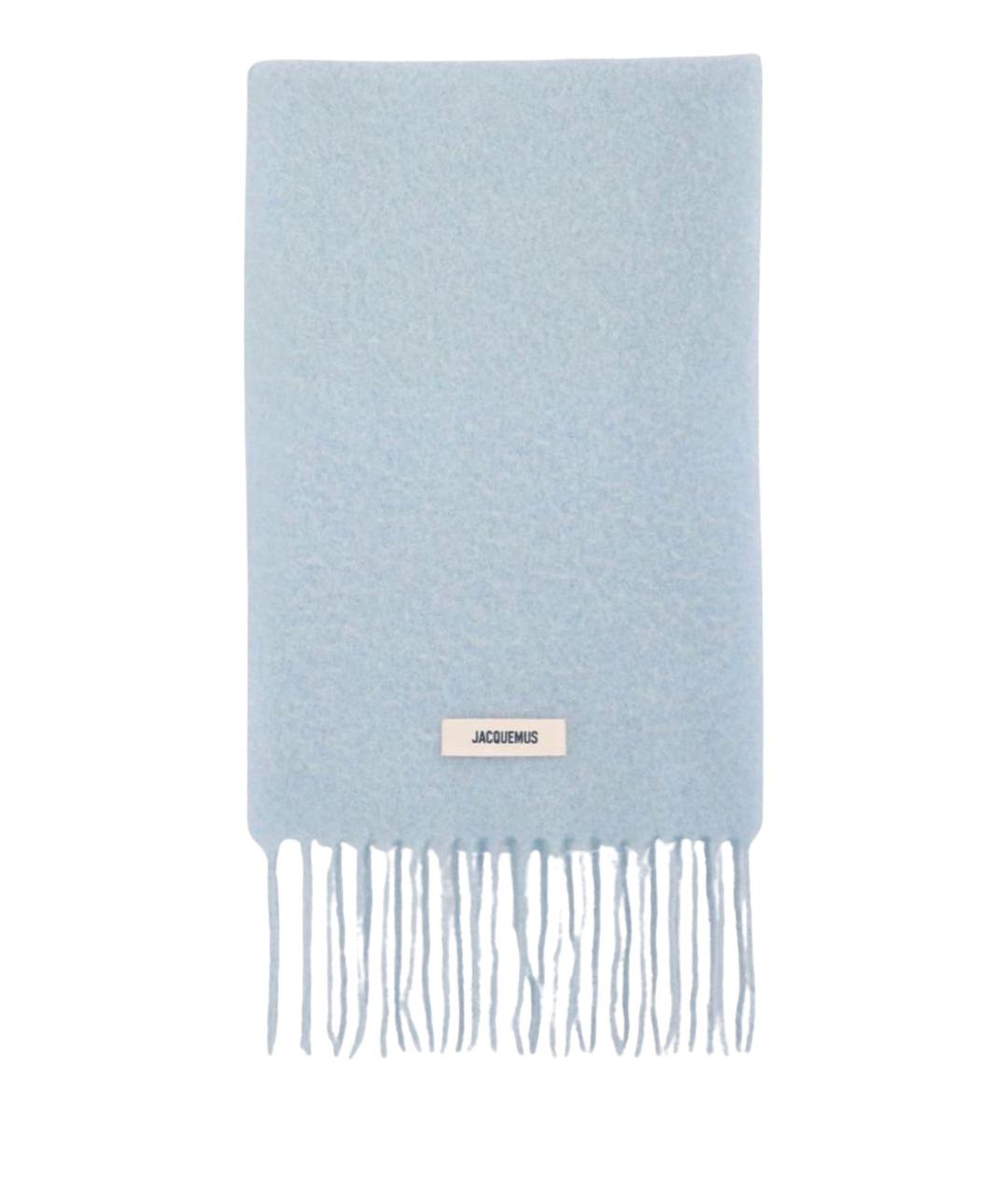 JACQUEMUS Голубой шерстяной шарф, фото 1