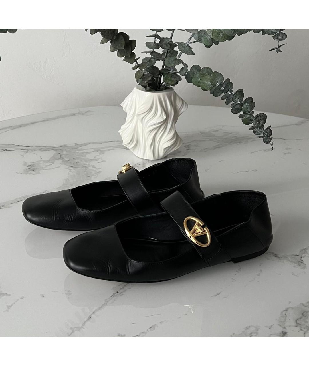VALENTINO Черные кожаные балетки, фото 5