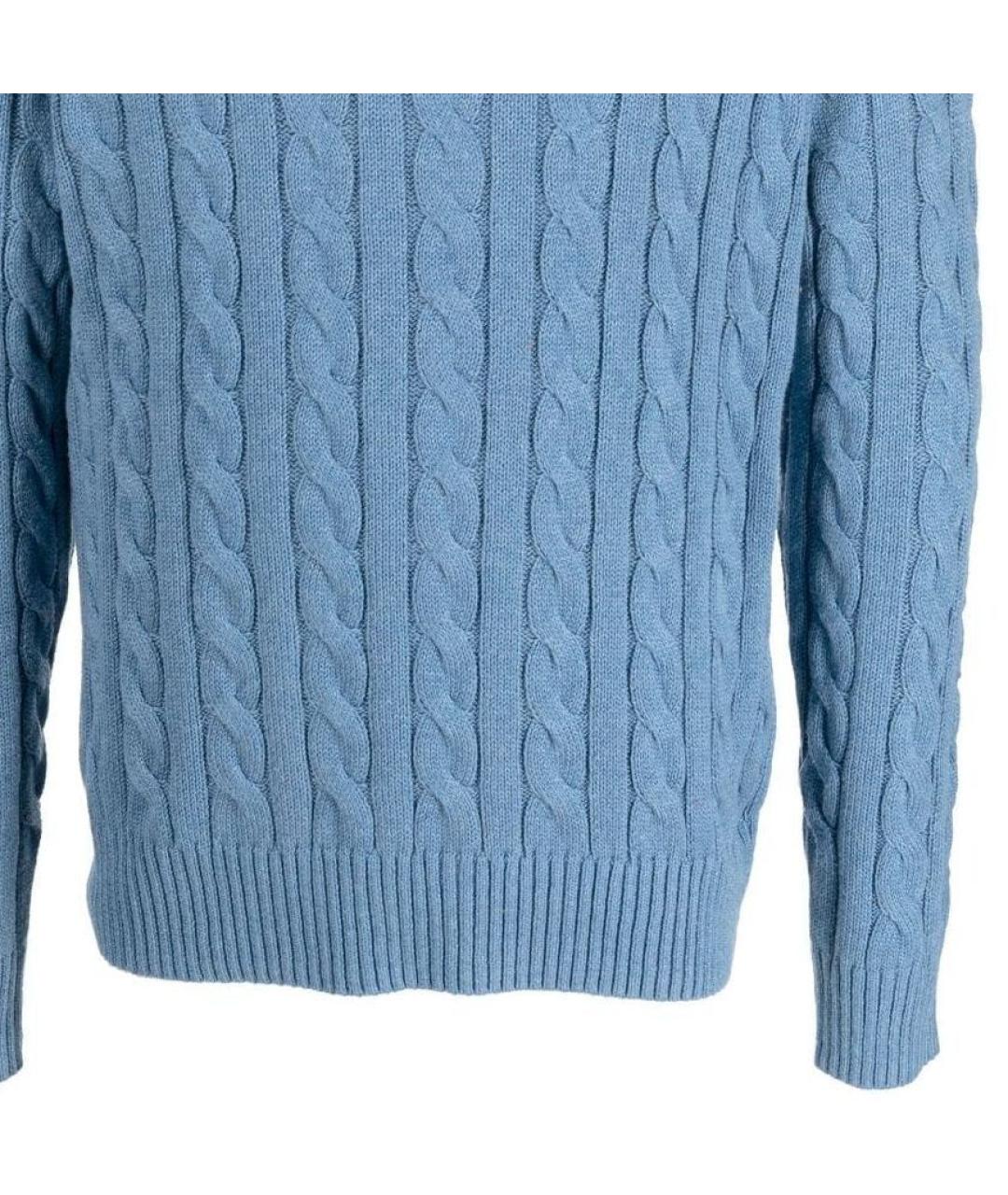 POLO RALPH LAUREN Голубой шерстяной джемпер / свитер, фото 3