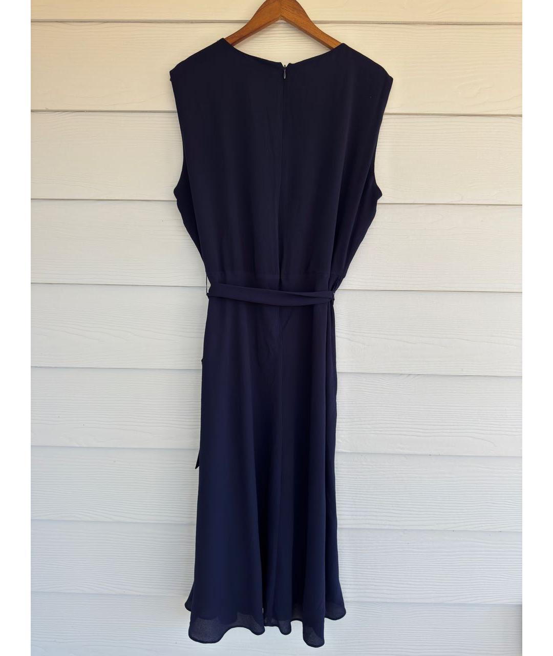 RALPH LAUREN Темно-синее полиэстеровое коктейльное платье, фото 7