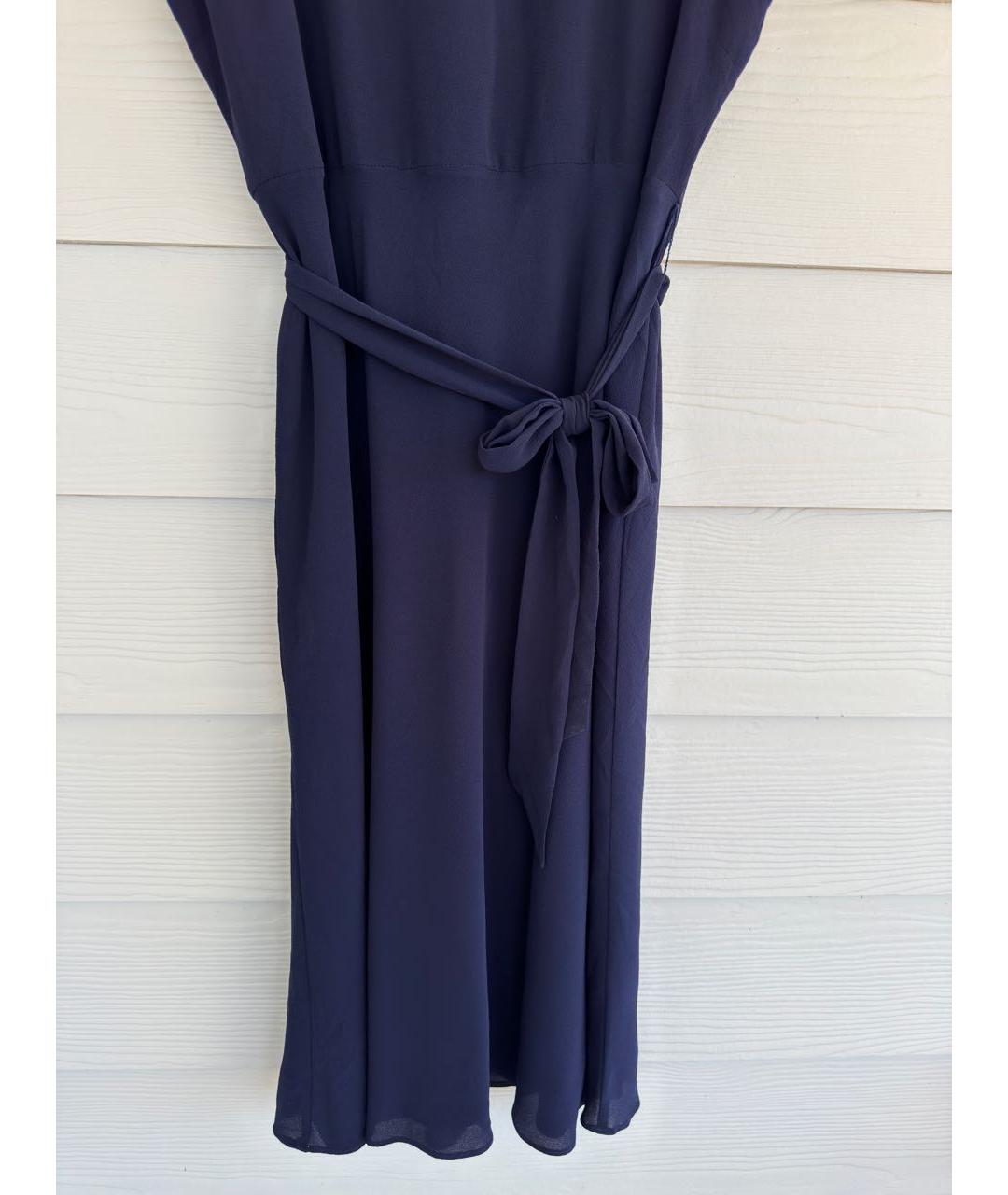 RALPH LAUREN Темно-синее полиэстеровое коктейльное платье, фото 3