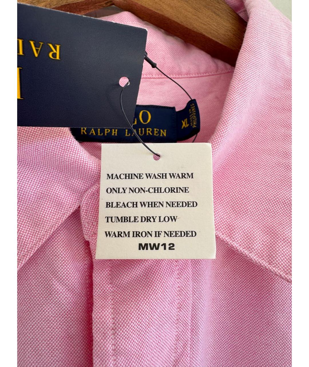 POLO RALPH LAUREN Розовая хлопковая кэжуал рубашка, фото 7