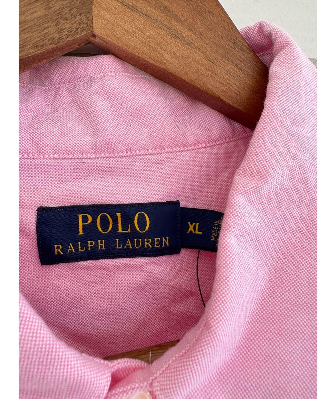 POLO RALPH LAUREN Розовая хлопковая кэжуал рубашка, фото 6