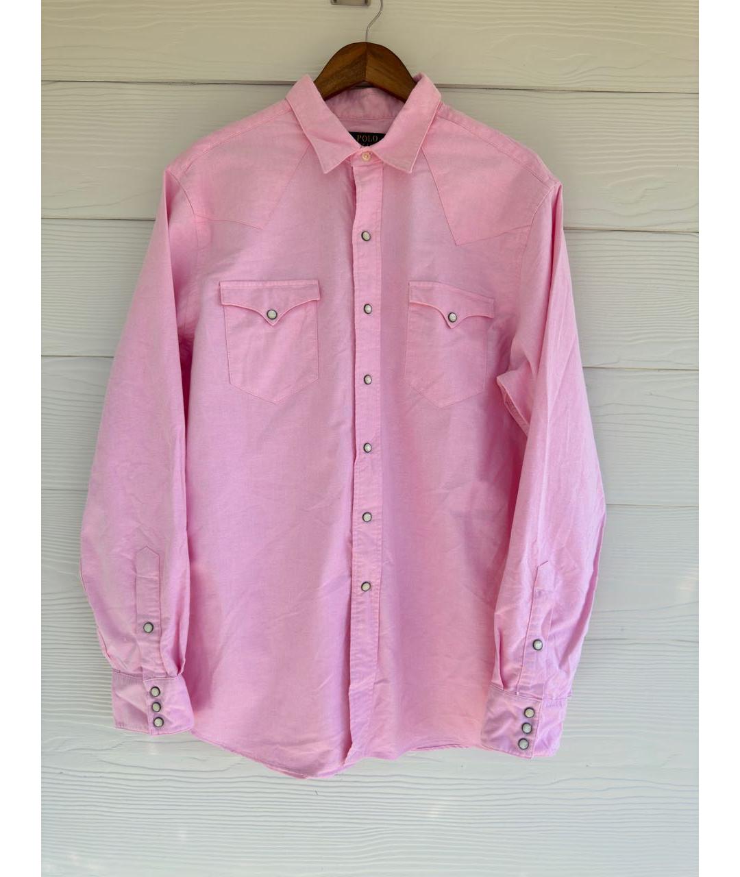 POLO RALPH LAUREN Розовая хлопковая кэжуал рубашка, фото 9