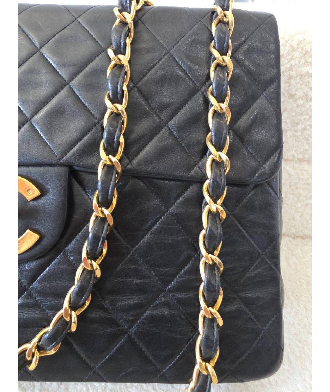 CHANEL Черная кожаная сумка через плечо, фото 5