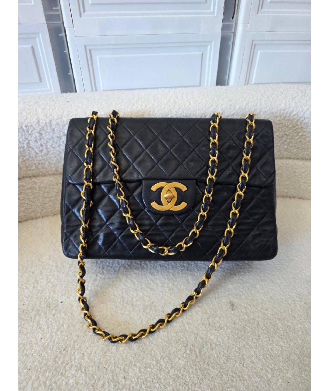 CHANEL Черная кожаная сумка через плечо, фото 9