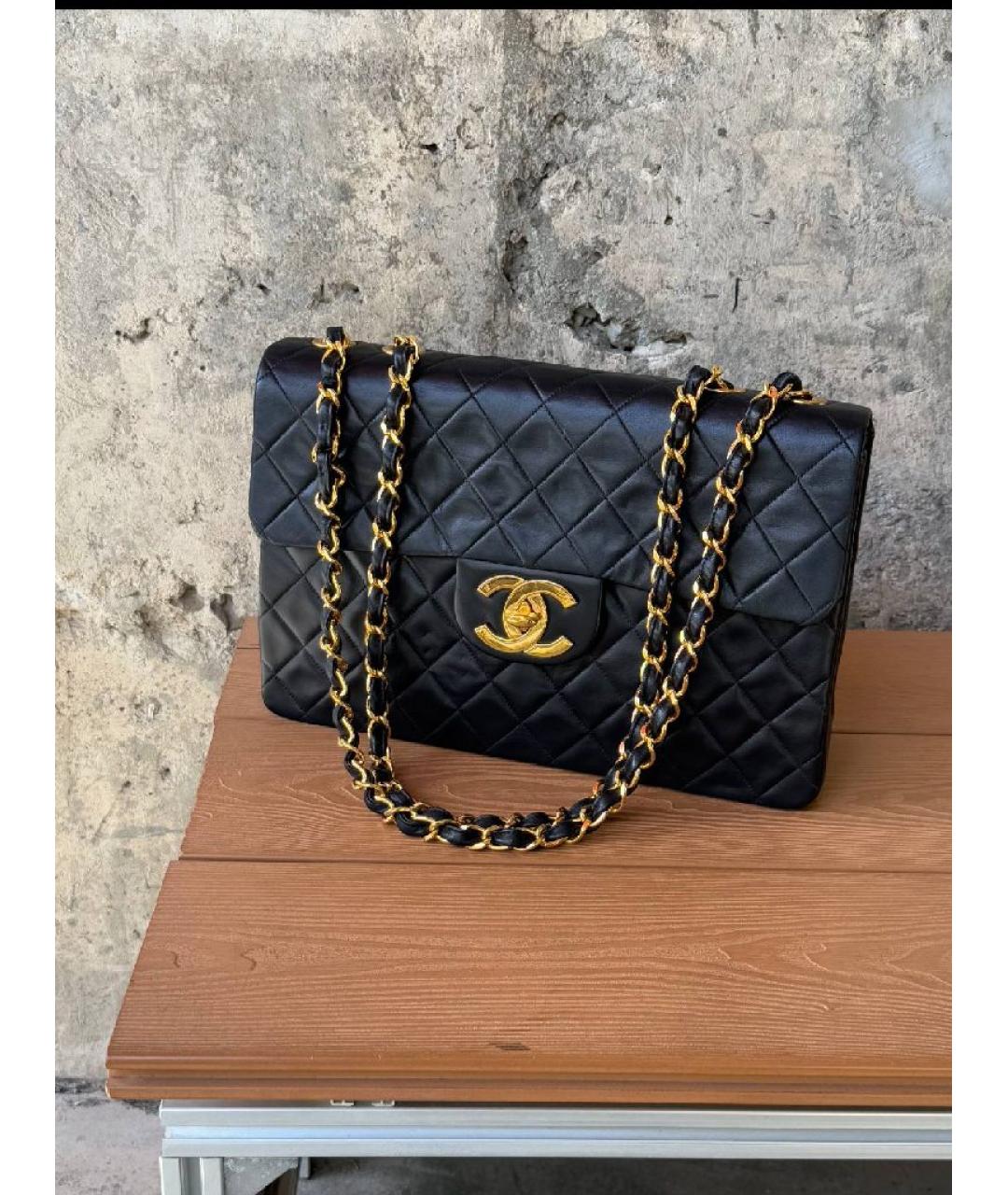 CHANEL Черная кожаная сумка через плечо, фото 2