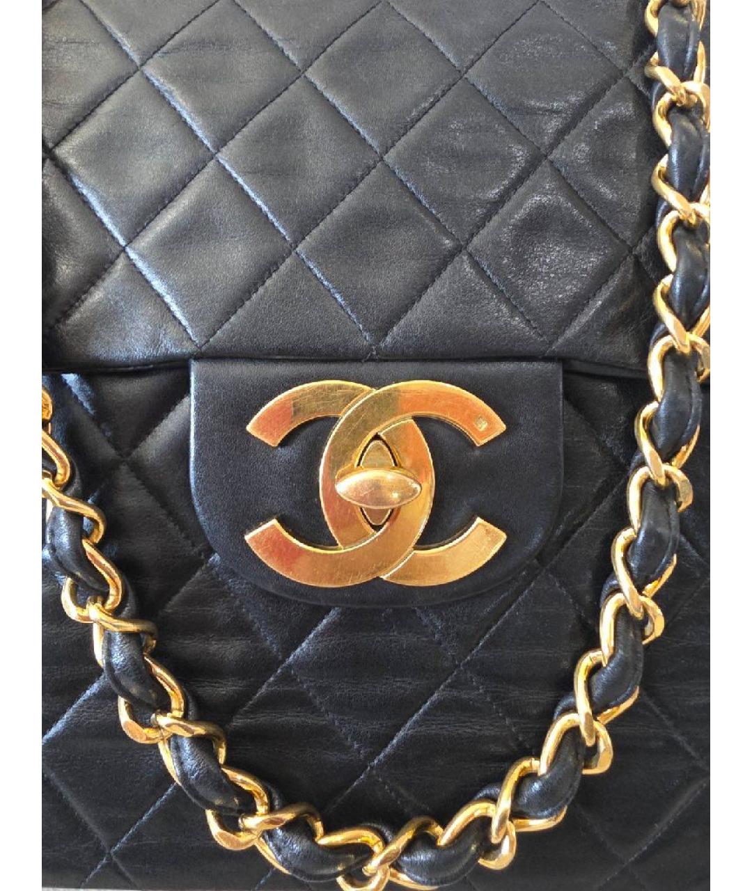 CHANEL Черная кожаная сумка через плечо, фото 8