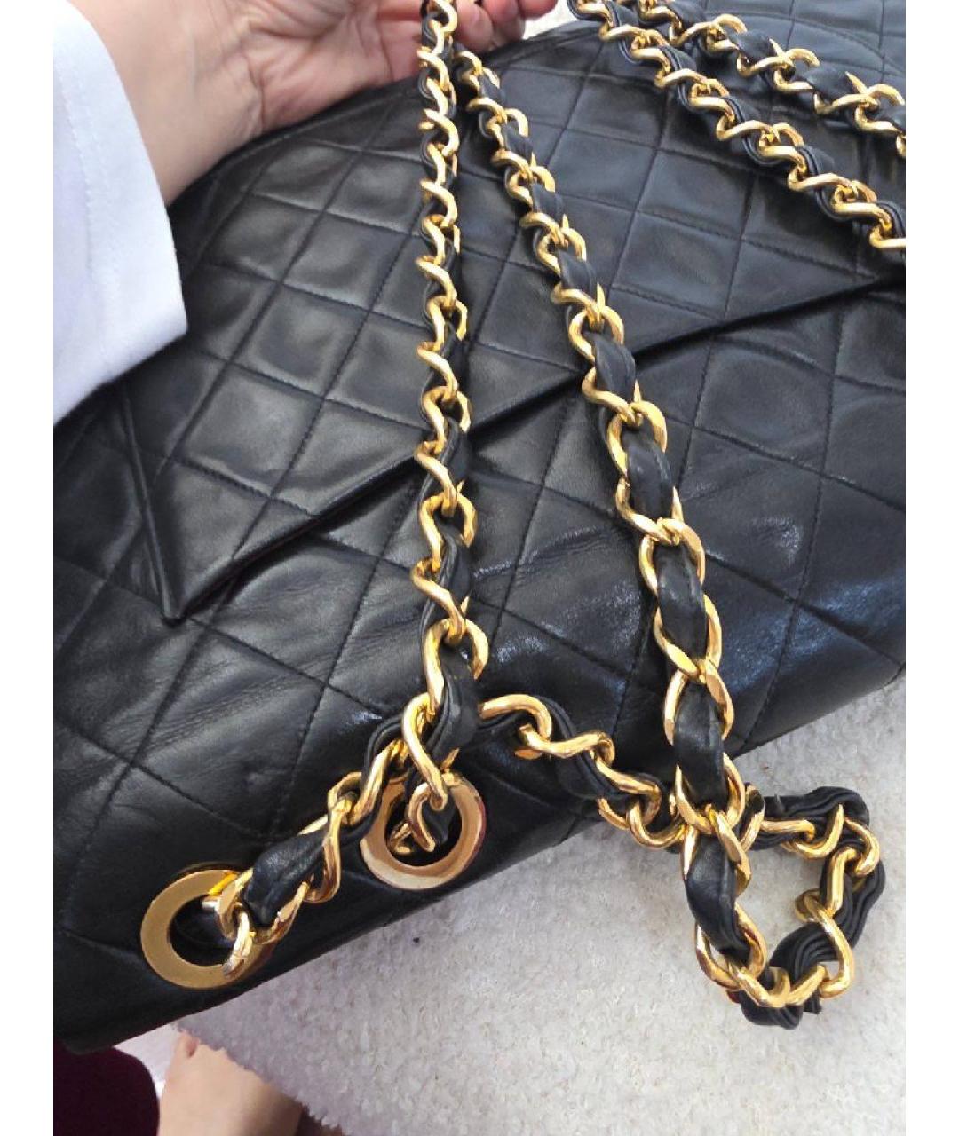 CHANEL Черная кожаная сумка через плечо, фото 7