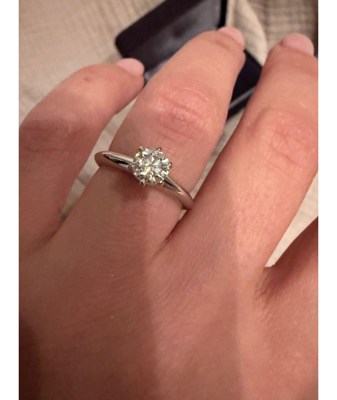 TIFFANY&CO Серебряное платиновое кольцо, фото 4