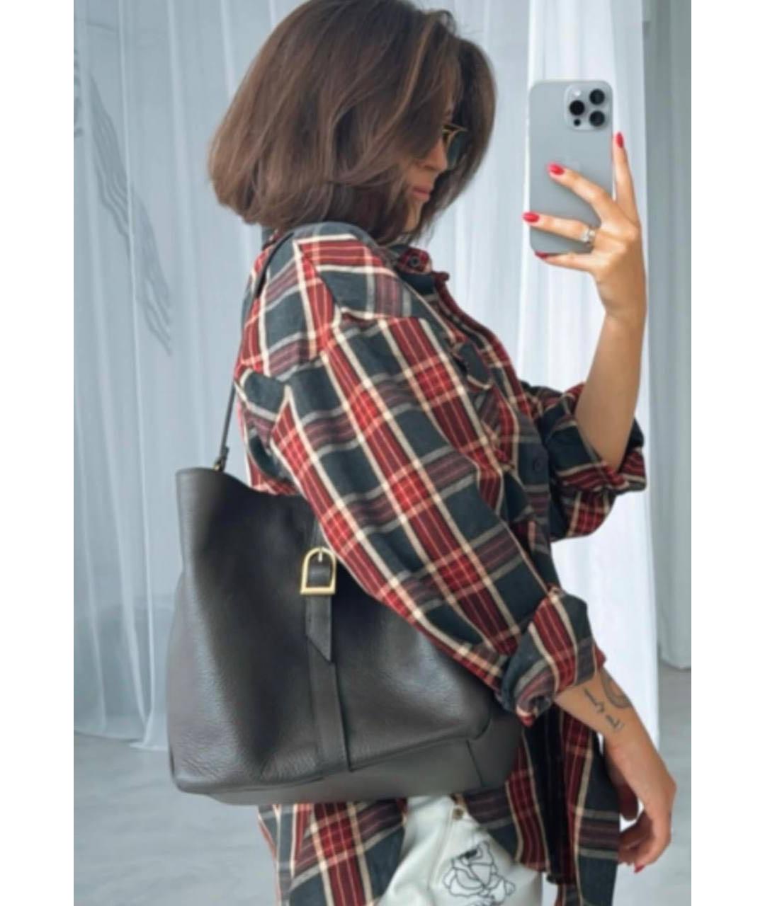 FURLA Коричневая кожаная сумка через плечо, фото 4