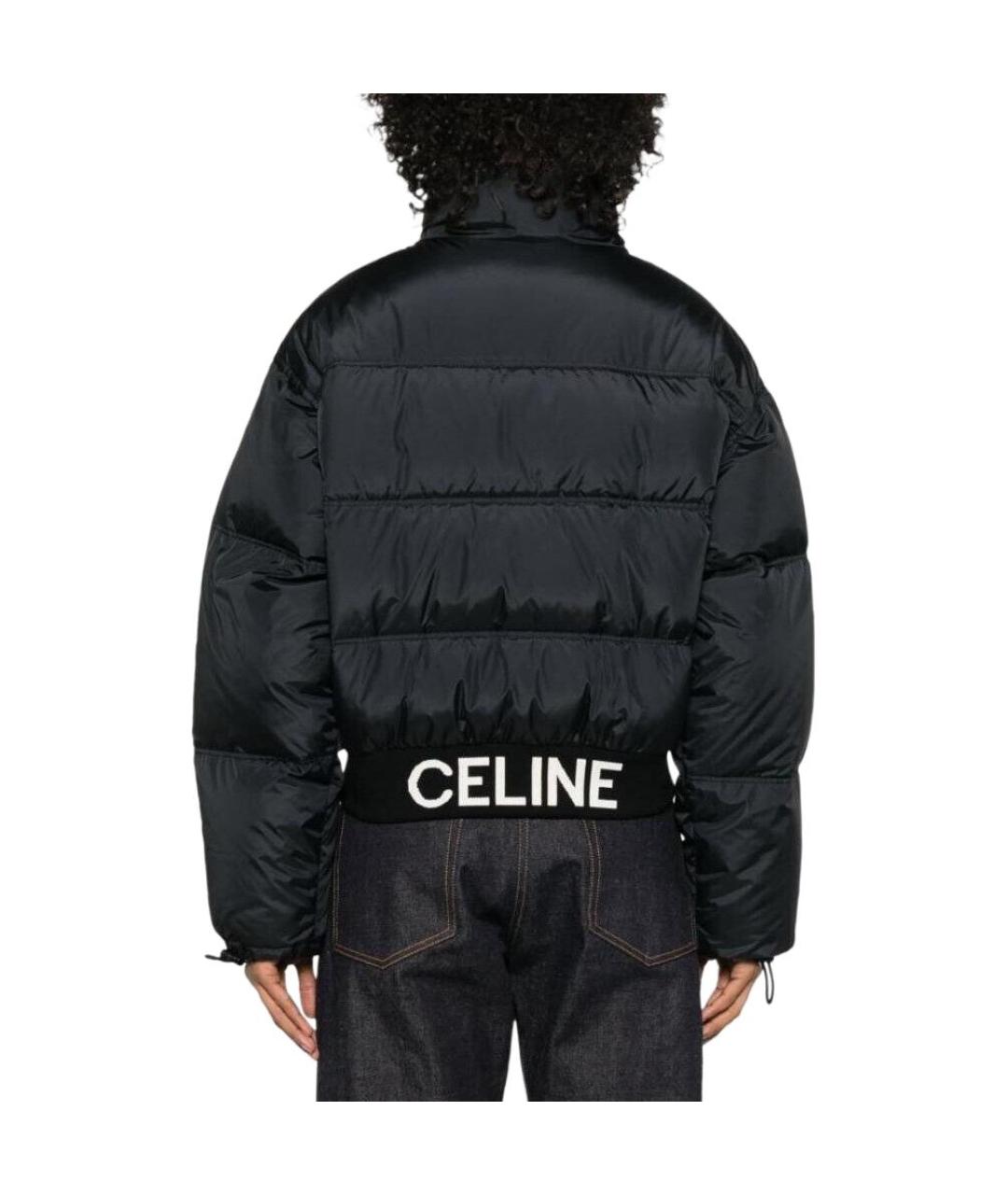 CELINE Черный полиамидовый пуховик, фото 4