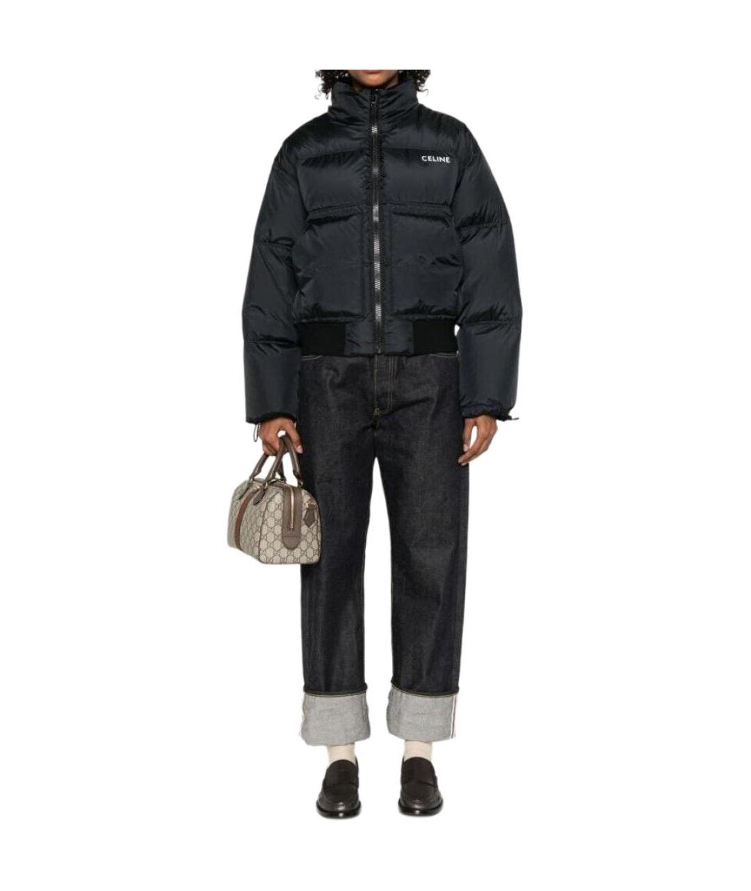 CELINE Черный полиамидовый пуховик, фото 3