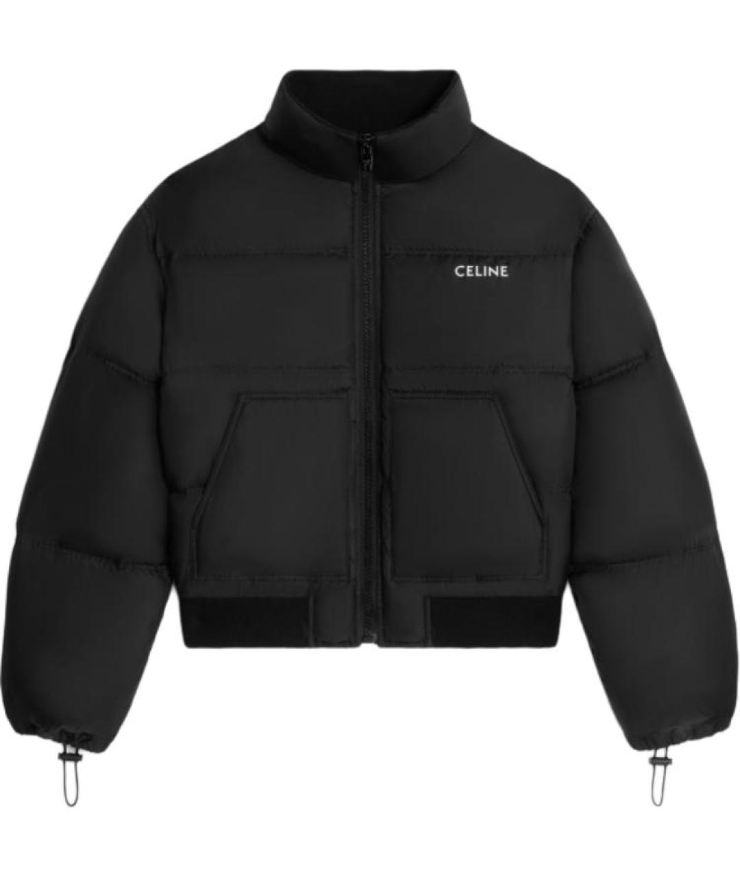 CELINE Черный полиамидовый пуховик, фото 1