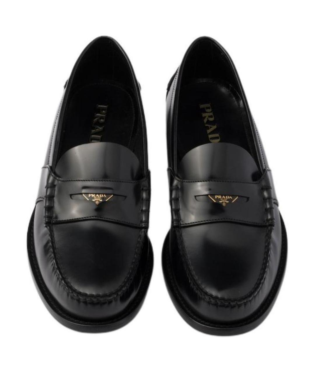 PRADA Черные кожаные лоферы, фото 5
