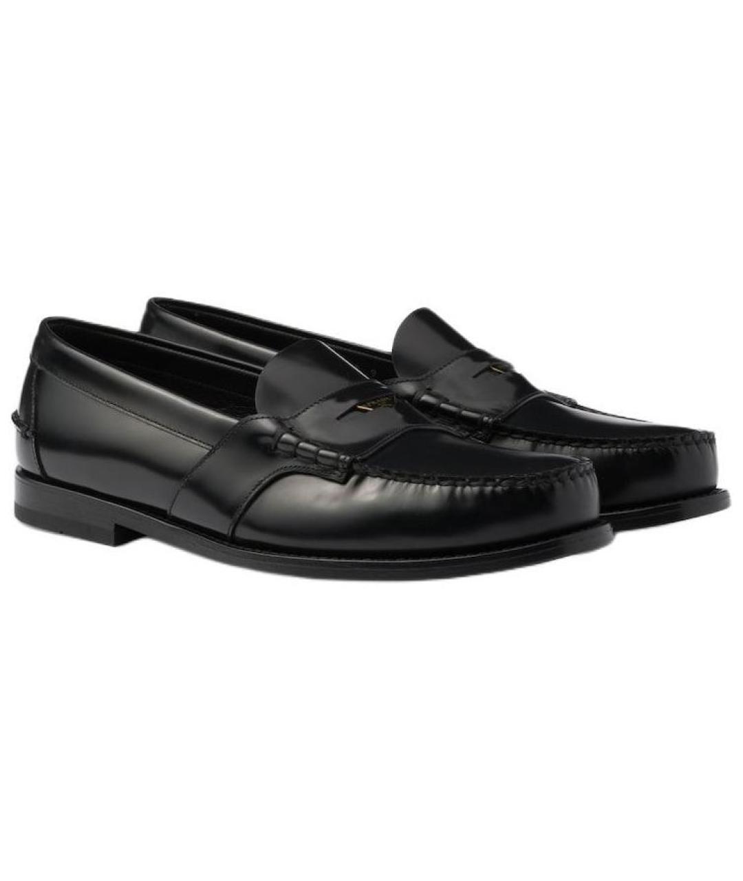 PRADA Черные кожаные лоферы, фото 3